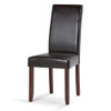 Simpli Home - Acadian Parson Polyurethane Faux Leather Dining Chairs (Set of 2) - Tanner's Brown