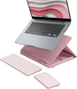 Logitech - Casa Pop-Up Desk Work From Home Kit Compact Wireless Keyboard, Touchpad and Laptop Stand for Laptop/MacBook (10” to 17”) - Bohemian Blush