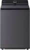 LG - 5.5 Cu. Ft. High Efficiency Smart Top Load Washer with EasyUnload - Matte Black