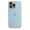 Apple - iPhone 15 Pro Max Silicone Case with MagSafe - Light Blue