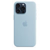 Apple - iPhone 15 Pro Max Silicone Case with MagSafe - Light Blue