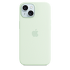 Apple - iPhone 15 Silicone Case with MagSafe - Soft Mint