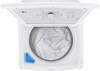 LG - 4.3 Cu. Ft. High-Efficiency Top Load Washer with SlamProof Glass Lid - White