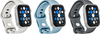 Best Buy essentials™ - Silicone Band for Apple Watch 38mm, 40mm and 41mm (3-Pack) - Starlight, Blue/Gray and Gray