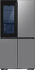 Samsung - Bespoke 23 Cu. Ft. 4-Door Flex French Door Counter Depth Refrigerator with Beverage Zone and Auto Open Door - Stainless Steel