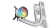 iBUYPOWER - AW4 240mm Radiator CPU Liquid Cooler (3 x 120mm Core Fans) with RGB Display- White - White