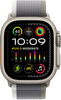 Apple Watch Ultra 2 GPS + Cellular 49mm Titanium Case with Green/Gray Trail Loop  (Medium/Large) - Titanium