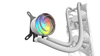 iBUYPOWER - AW4 360mm Radiator CPU Liquid Cooler (3 x 120mm Core Fans) with RGB Display- White - White