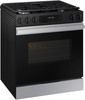 Samsung - Bespoke 6.0 Cu. Ft. Slide-In Gas Range with Precision Knobs - Stainless Steel