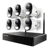 Night Owl - 10 Channel 6 Camera Indoor/Outdoor Wireless 4K 1TB NVR Security System with 2-Way Audio - Black/White