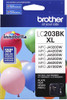 Brother - LC203BK XL High-Yield Ink Cartridge - Black - Black