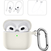 SaharaCase - Venture Series Silicone Combo Kit Case for Apple AirPods (3rd Generation) - Glow White