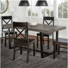 Walker Edison - Rectangular Farmhouse Wood Dining Table (Set of 5) - Gray/Black