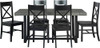 Walker Edison - Rectangular Farmhouse Wood Dining Table (Set of 7) - Gray/Black