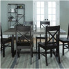 Walker Edison - Rectangular Farmhouse Wood Dining Table (Set of 7) - Gray/Black