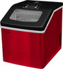 Frigidaire - 11.3" 40-Lb. Freestanding Icemaker - Red Stainless Steel