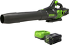Greenworks - Refurbished 80V 730 CFM 170 MPH Cordless Handheld Blower (1 x 2.5 Ah Battery and Charger included) - Green