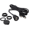 AXXESS - Dual Cigarette Socket 3' USB Cable - Black