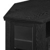 Walker Edison - Wood Fireplace Corner TV Console / Stand for Most TVs Up to 52" - Black