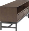 Simpli Home - Banting Modern Industrial TV Media Stand for Most TVs up to 65" - Walnut Brown