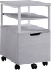 OSP Home Furnishings - Contempo 3-Shelf 1-Drawer File Cabinet - Campanula White