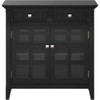 Simpli Home - Acadian Rustic Solid Wood Entryway Hallway Storage Cabinet - Black