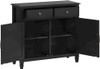 Simpli Home - Connaught Traditional Solid Wood Entryway Storage Cabinet - Black