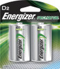 Energizer - Recharge Universal Rechargeable D Batteries (2-Pack)