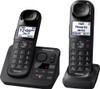 Panasonic - KX-TGL432B DECT 6.0 Expandable Cordless Phone System with Digital Answering System - Black