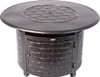 Fire Sense - Armstrong Round Aluminum LPG Fire Pit - Antique Bronze