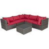 Patio Sense - Sino Wicker 6-Piece Sofa Set - Mocha finish