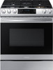 Samsung - 6.0 Cu. Ft. Slide-In Gas Convection Range with Self-Cleaning - Fingerprint Resistant Stainlesss Steel