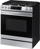 Samsung - 6.0 Cu. Ft. Slide-In Gas Convection Range with Self-Cleaning - Fingerprint Resistant Stainlesss Steel