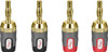 Rocketfish™ - Banana Plugs (4-Pack) - Red/Black