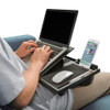 LapGear - Ergo Pro Adjustable Lap Desk for 15.6" Laptop or Tablet - Black - Black