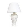 Simple Designs Textured Stucco Curvy Ceramic Table Lamp