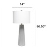 Lalia Home Concrete Pillar Table Lamp with White Fabric Shade