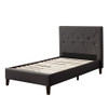 CorLiving - Nova Ridge Tufted Upholstered Bed, Twin - Dark Gray
