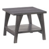 CorLiving - Hollywood Side Table with Lower Shelf - Dark Gray