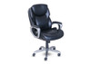 Serta Works My Fit Executive Office Chair with Active Lumbar Support, Brainstorm Black Bonded Leather