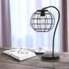 Lalia Home Arched Metal Cage Table Lamp, Black