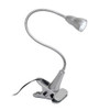 Simple Designs 1W LED Gooseneck Clip Light Desk Lamp