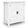 Simpli Home - Burlington SOLID WOOD 30 inch Wide Traditional Low Storage Cabinet in - White