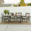 Walker Edison - 6-Piece Cypress Acacia Wood Patio Dining Set - Grey Wash