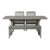 Walker Edison - 4-Piece Everest Acacia Wood Patio Dining Set - Grey Wash