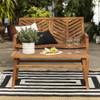 Walker Edison - 2-Piece Windsor Acacia Wood Patio Chat Set - Brown