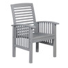 Walker Edison - Cypress Acacia Wood Patio Chairs, Set of 2 - Grey Wash