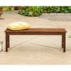 Walker Edison - Patio Outdoor Cypress Acacia Wood Dining Bench - Dark Brown