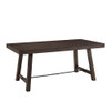 Walker Edison - 70" Farmhouse Trestle Dining Table - Dark Brown Oak