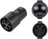 Lectron - J1772 Adapter for Select Tesla Vehicle Chargers - Black